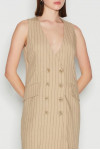 MIRAGE VEST DRESS BEIGE